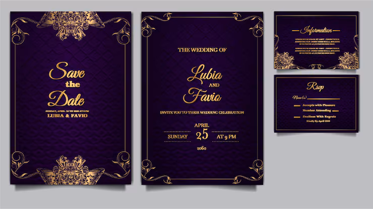 luxury-wedding-invitation-card-embossed-template-design-set_
